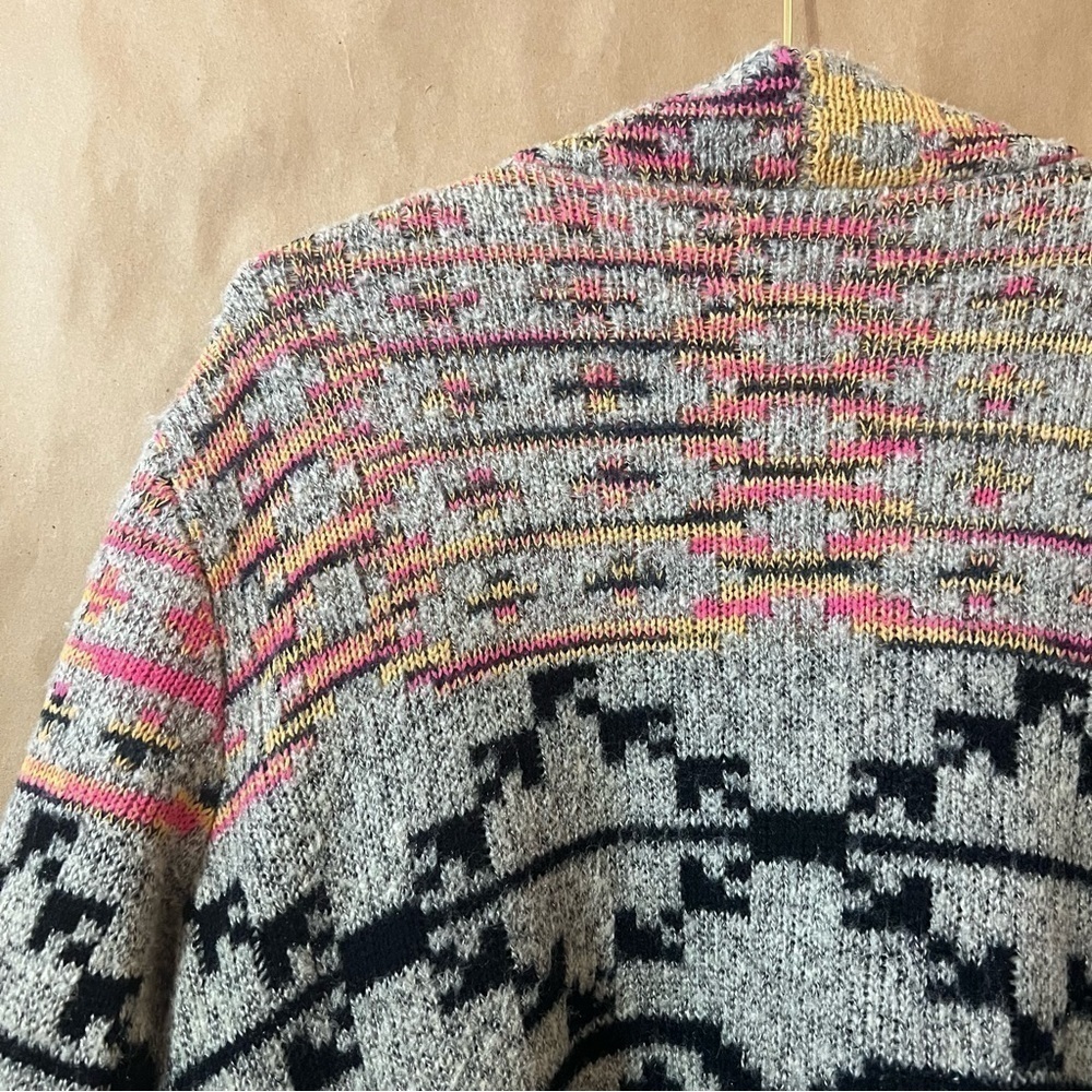 Soft Surroundings | Calais Aztec Southwestern Open Front Cardigan Sweater Size M - Picture 13 of 14